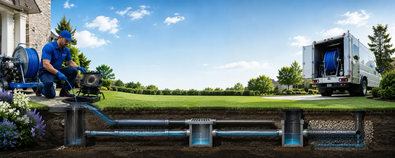 Outdoor drain cleaning information for New Auburn, MN